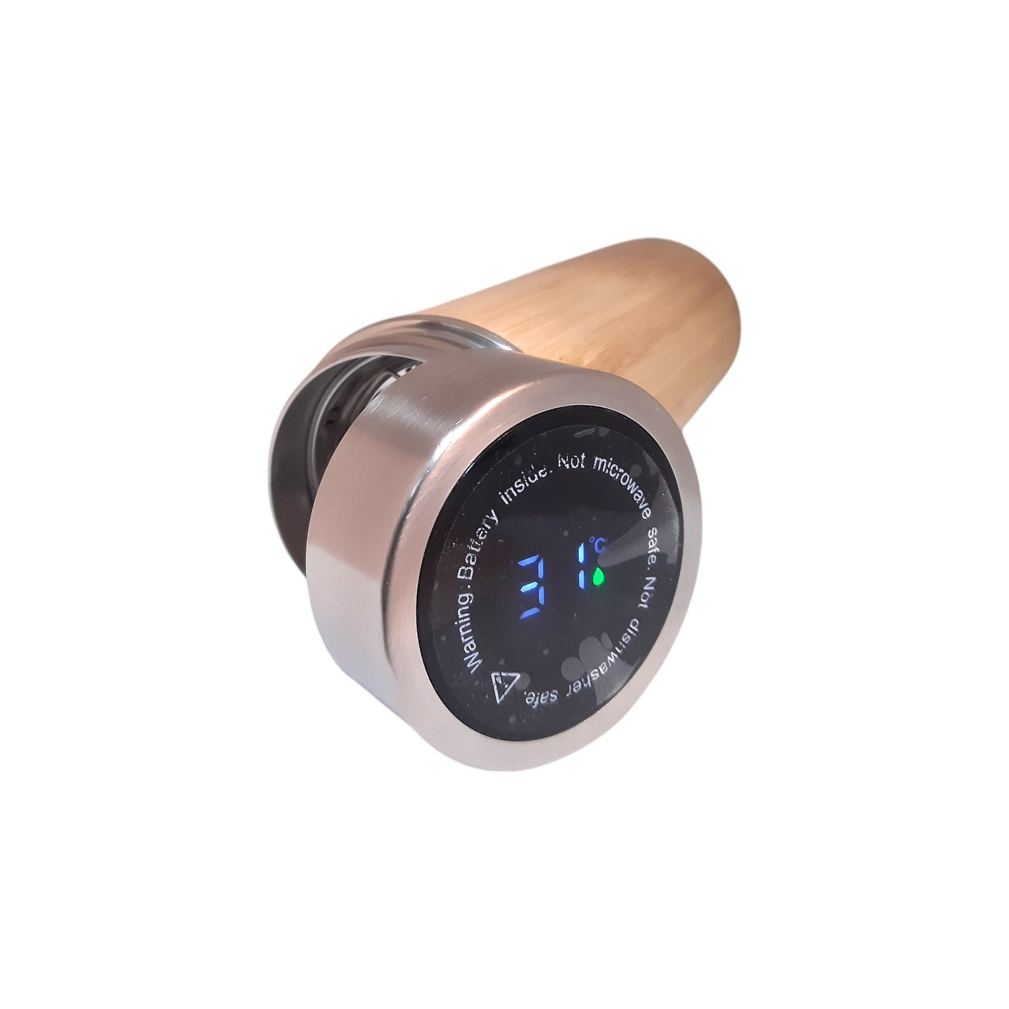 Bamboo Bottle 500ml With Temperature Display