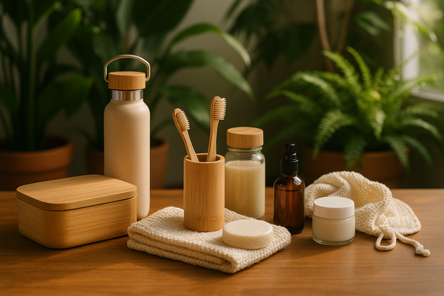 create a image for the description accordingly "Why Choose Eco Treendz?
Sustainable. Stylish. Responsible. 
At Eco Treendz, our eco-friendly products are crafted to reduce waste, support a greener planet, and bring natural beauty into your everyday life — without compromising on quality. "