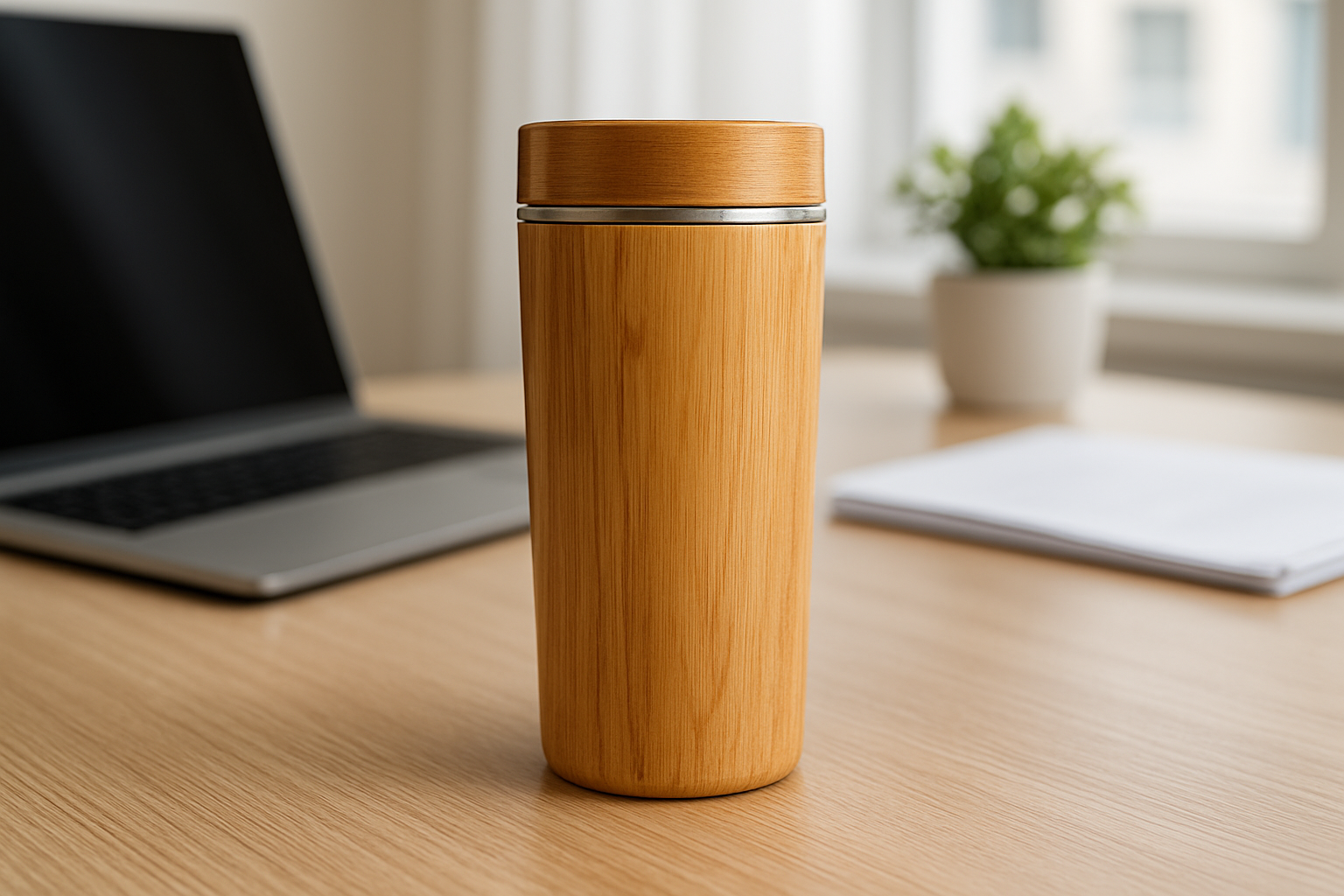 remove the plastic parts from the tumblers and keep only one tumbler with bamboo